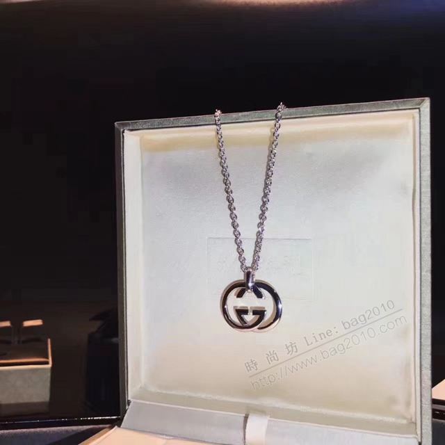 GUCCi飾品 古馳經典標誌雙G項鏈 S925純銀 Gucci中性毛衣鏈  zgbq1133